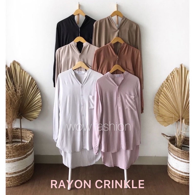 WOW-M-D Mandala Kemeja Oversize Rayon Crinkle Premium