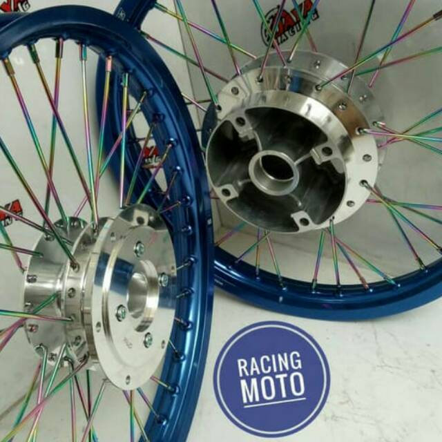 SEPAKET VELG CB150R-CB NEW VELG BKK THAILAND RING 17 LEBAR 160-140 PLUS STEL LENGKAP WARNA BISA REQ