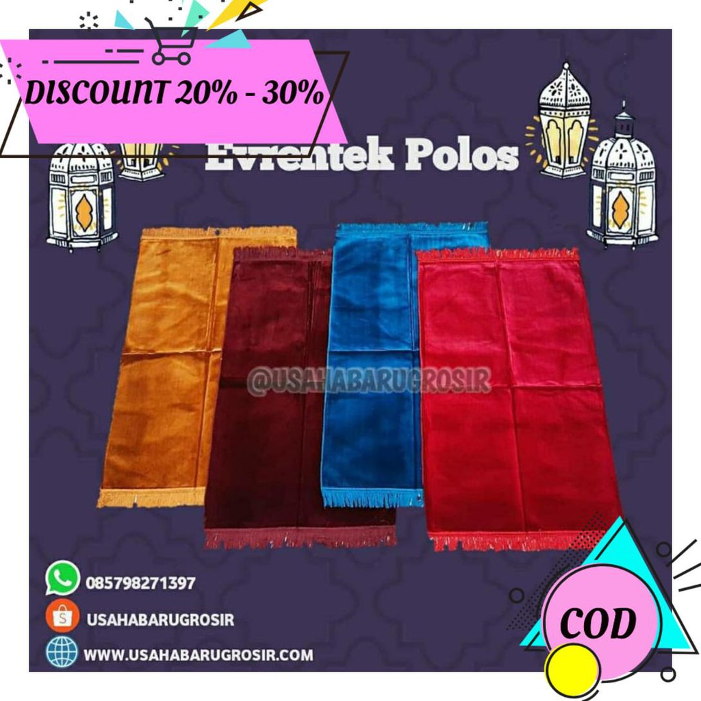(BAYAR DITEMPAT) COD SAJADAH TURKI BULU / SAJADAH POLOS EVRENTEK / TURKI TURKIYE / HARGA GROSIR /