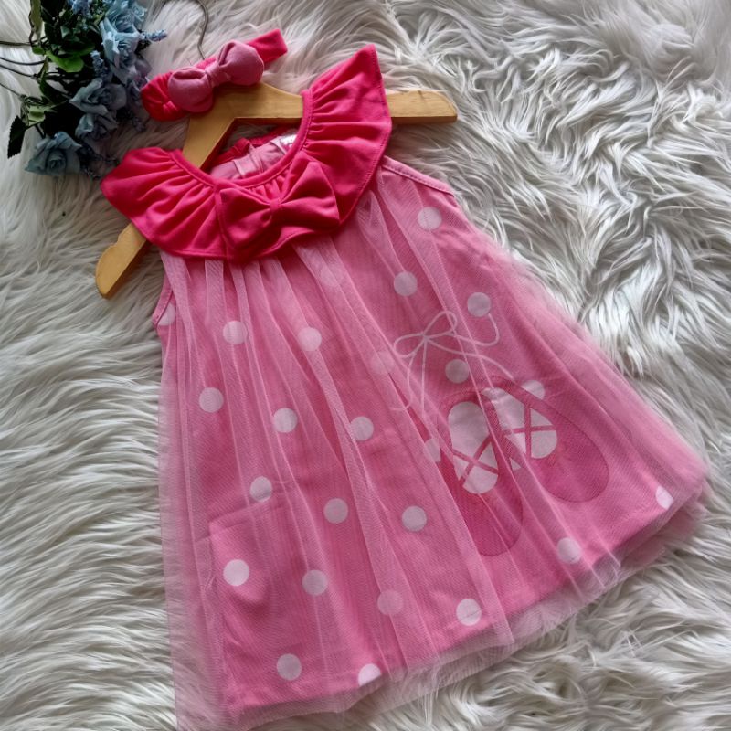 A025 Dress anak bayi 6-12 bulan / dress anak perempuan / dress bayi lucu-2