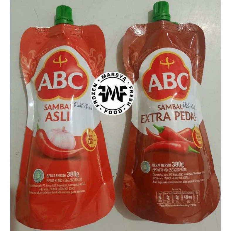 

ABC pouch sambal asli / extra pedas 380gr