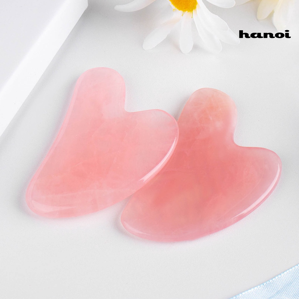 HQTM_Guasha Supplies Heart-Shaped Body Massage Faux Jade Face Massage Scraper Board for Body