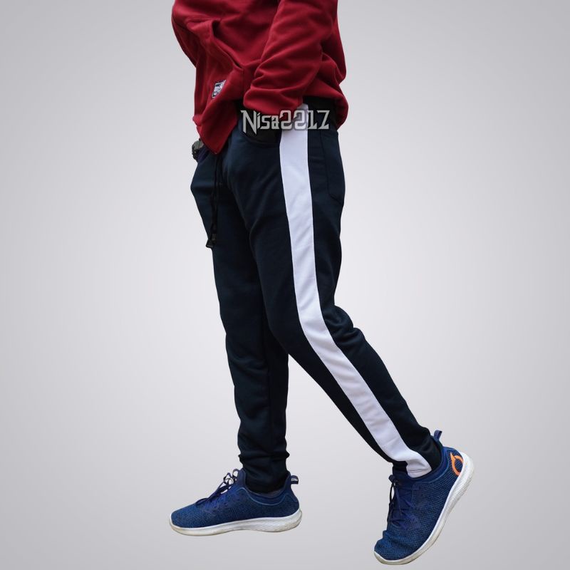 Celana Jogger Pria Wanita Unisex List Resleting | Celana panjang jogger Pria Wanita | Jogger Moonoxide