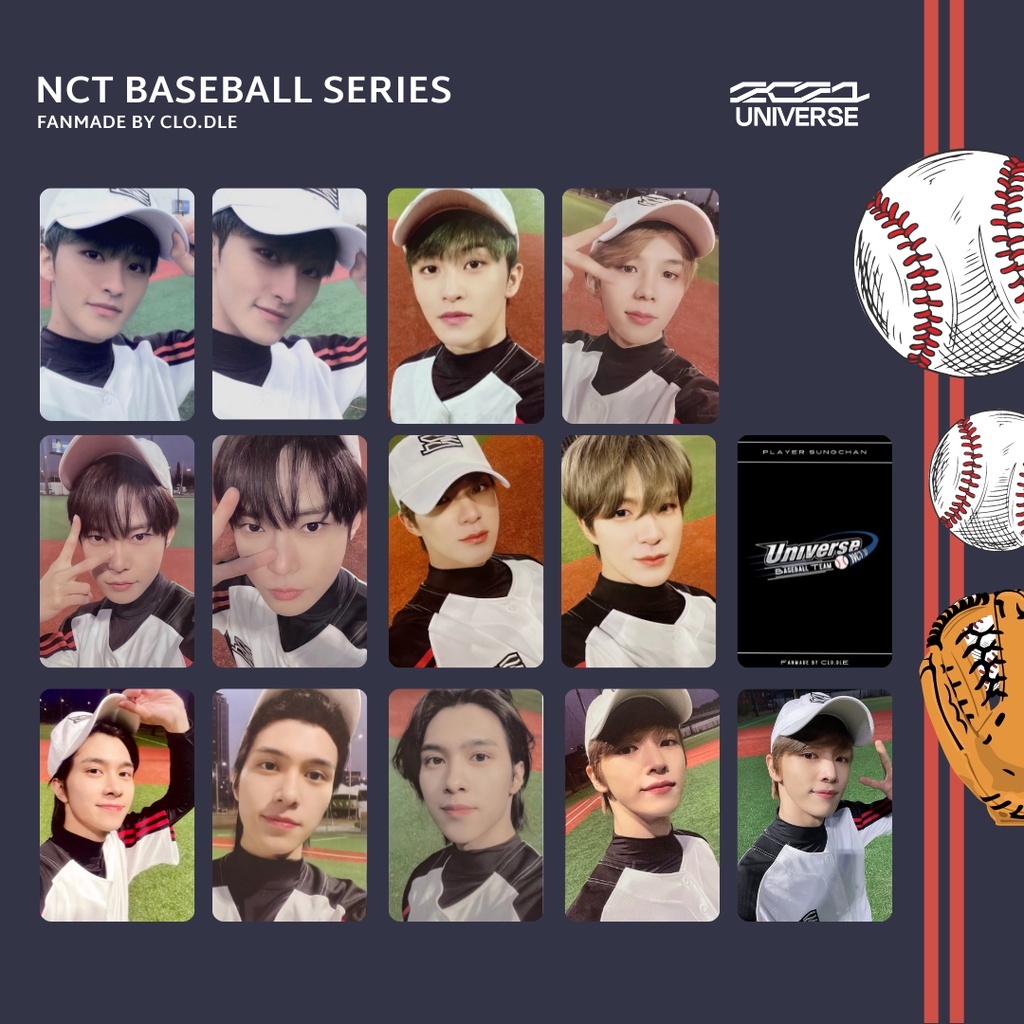 BASEBALL SET LUCKY DRAW NCT UNIVERSE MARK JENO HENDERY DOYOUNG SHOTARO SUNGCHAN