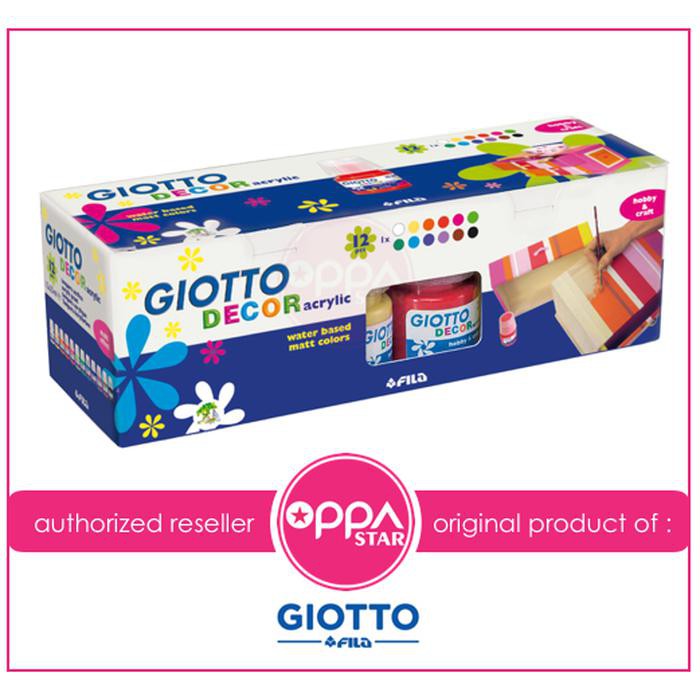 

Cat Akrilik Giotto Decor Acrylic Paint set 12 warna 25ml
