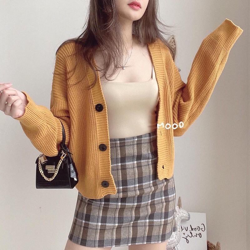 ELLENA BASIC OUTWEAR (7 GET) / MIDI KARDIGAN /RAJUT PREMIUM / BASIC outer-Mustard