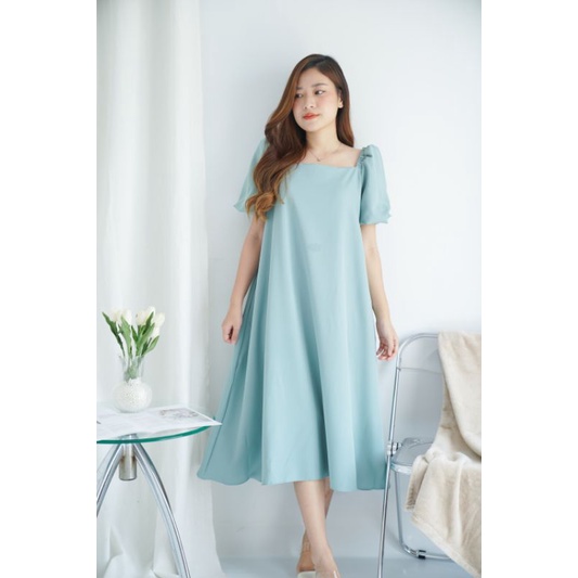 Dress Wanita Chandila Dress Korea Fashion Vintage Dress Terusan Dress Santai Wanita - meganshoping