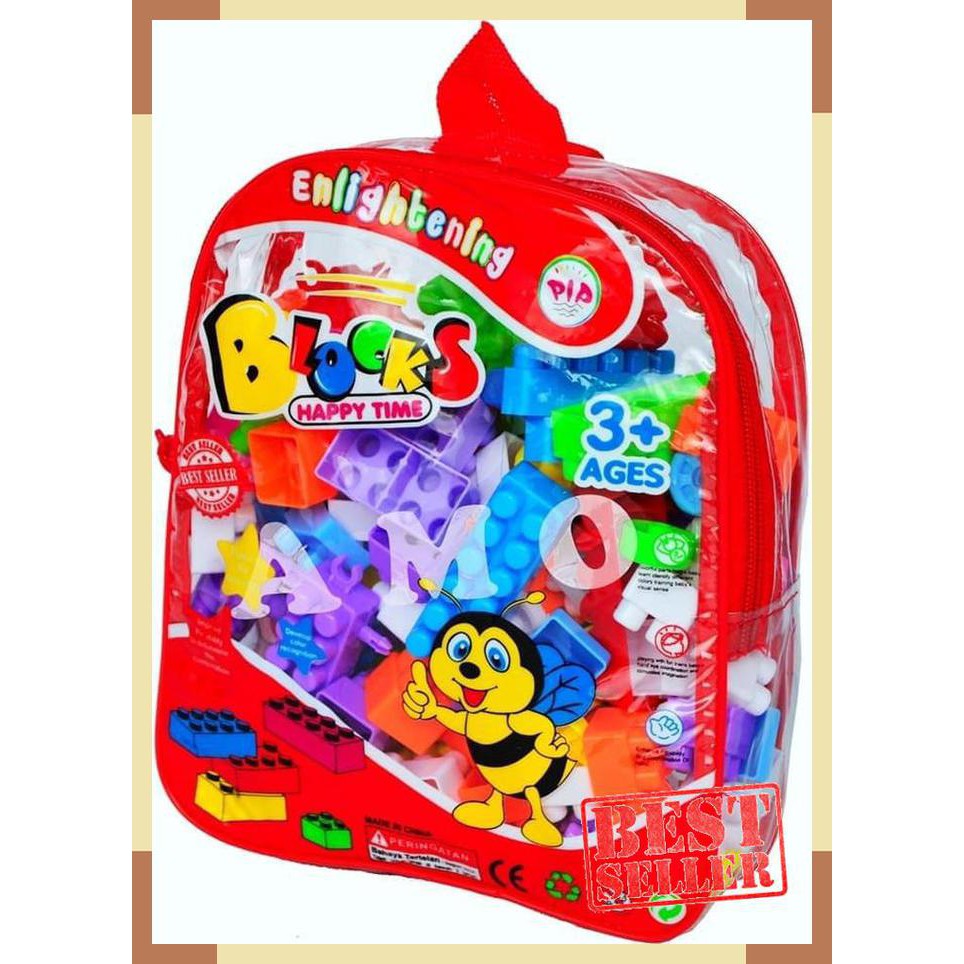 LEGO BLOCK TAS - MAINAN EDUKASI EDUKATIF