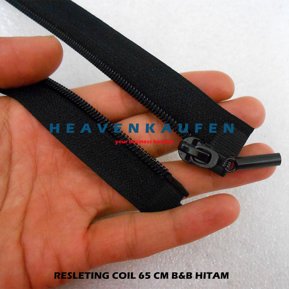 Resleting Zipper Jaket Buka Lepas 65 cm / 26 inch Hitam Coil B&amp;B Murah