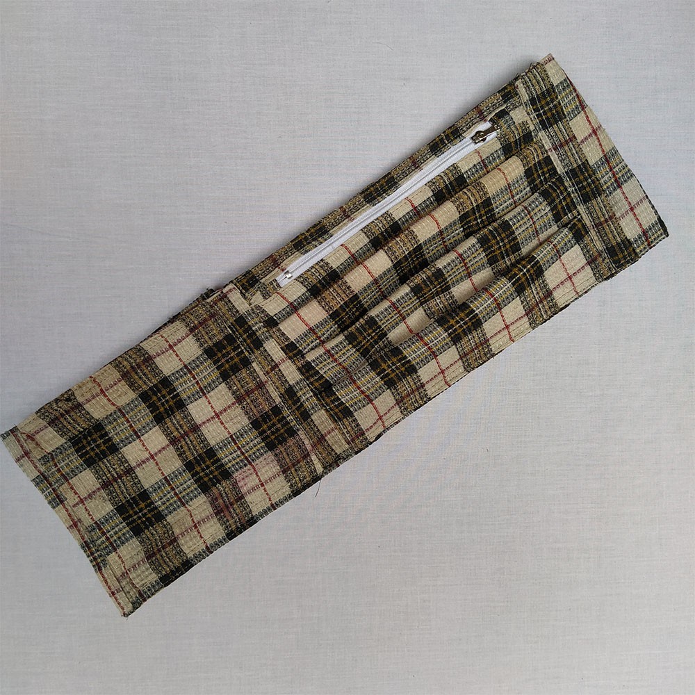 Selendang tas pinggang bali - kotak rajut