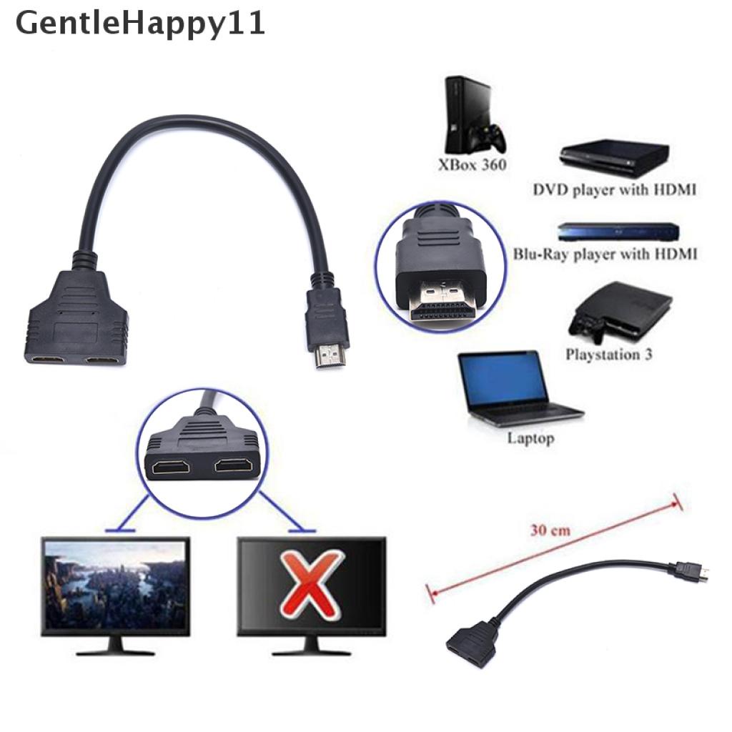 Gentlehappy Kabel Adapter Splitter HDMI Male Ke Dual HDMI Female 1 Ke 2 Arah Untuk HDTV