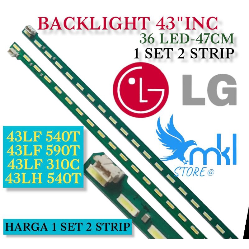 BESTPROMO Backlight TV LED 43" Inc LG 43LF540T-43LF590T-43LF310C-43LH540T Backlight TV LED LG 43"