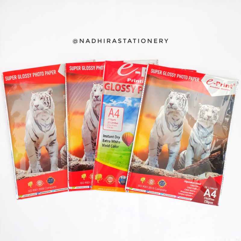 KERTAS FOTO GLOSSY E-PRINT A4