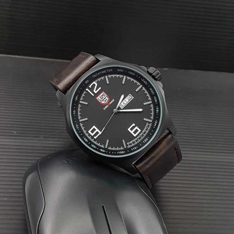 { COD } terbaru jam tangan fashion pria/laki-laki luminox angka tanggal dan hari