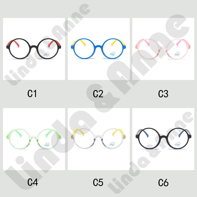 [COD] Kacamata Anti Radiasi Anak Bulat Fashion Wanita Murah - Eyeglasses Frame Plastic Import