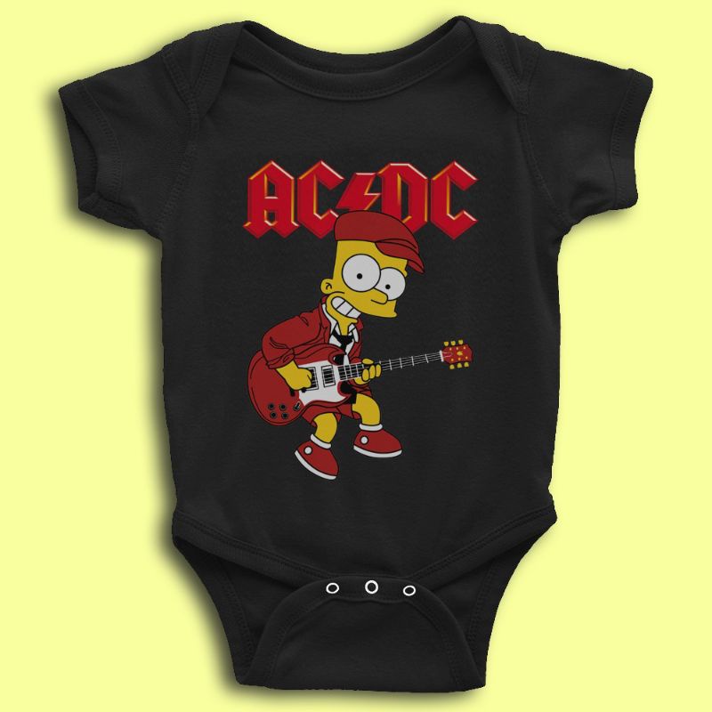 BABY JUMPER BAND ACDC SIMPSON| BABY JUMPER BAND PUNK ROCK BAND METAL | JUMPER BAYINEWBORN