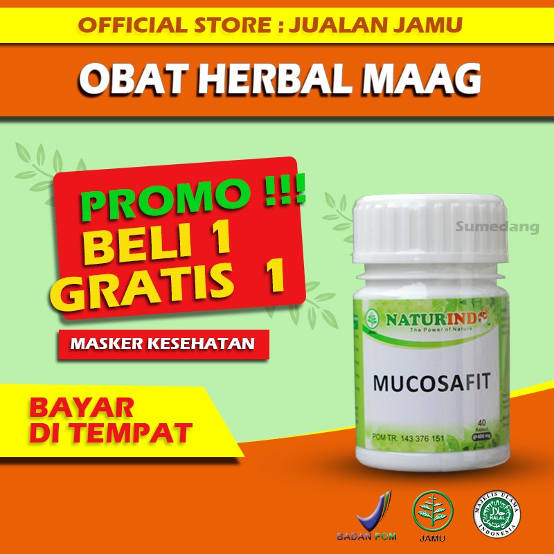 MUCOSAFIT obat herbal asam lambung kronis ampuh mengobati maag maagh gerd anxiety nyeri perut melapisi dinding lambung mual muntah sakit perut kiri kembung begah sendawa dan pencernan isi 40 kapsul-4