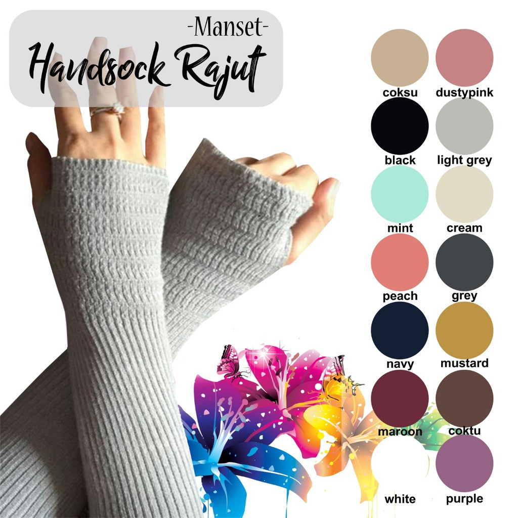 Handsock Rarut Ori Danisha - Manset Tangan/Handsock Rajut Halus - Bisa cod - Handsock Tangan Cantik