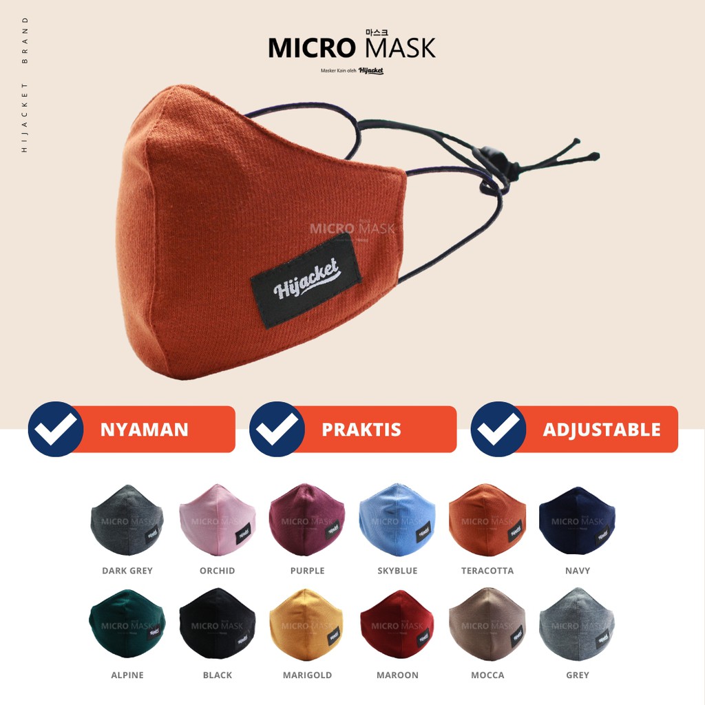 Masker pria 2ply masker hijacket masker polos bisa untuk berkendara premium quality SNI