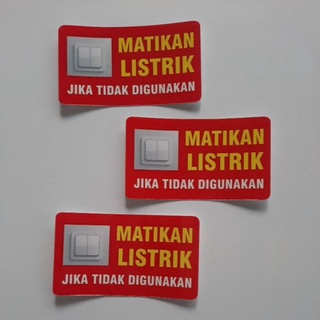 Jual Stiker Hemat Listrik Matikan Listrik Jika Tidak Digunakan Ayo Hemat Listrik Shopee