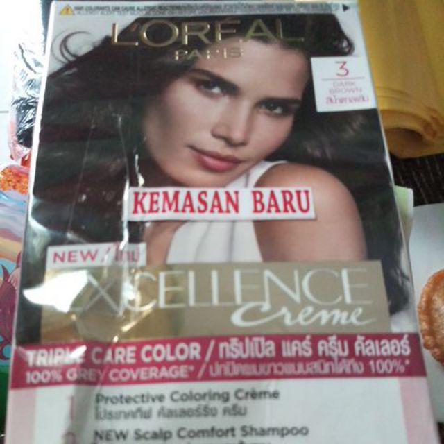  L oreal  Excellence no 3 Dark Brown Cat Rambut  Loreal  