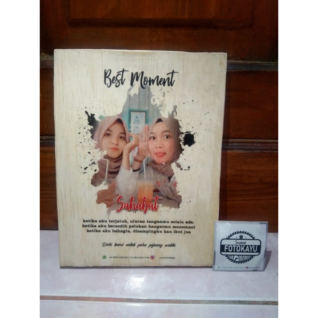 Souvenir Foto Kayu Custom Foto