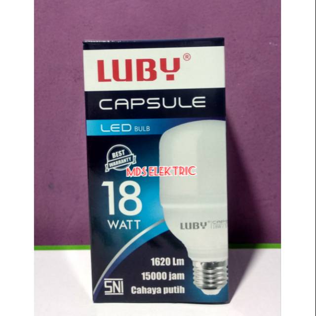 LAMPU LED LUBY CAPSULE 18 WATT CAHAYA PUTIH