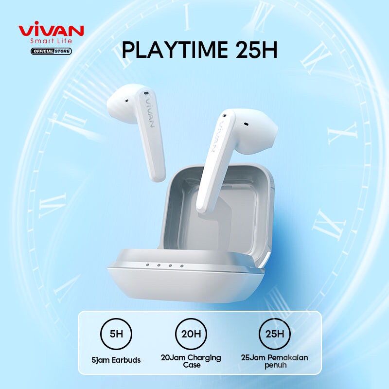 HEADSET BLUETOOTH TWS LOW LATENCY MODE VIVAN LIBERTY T260