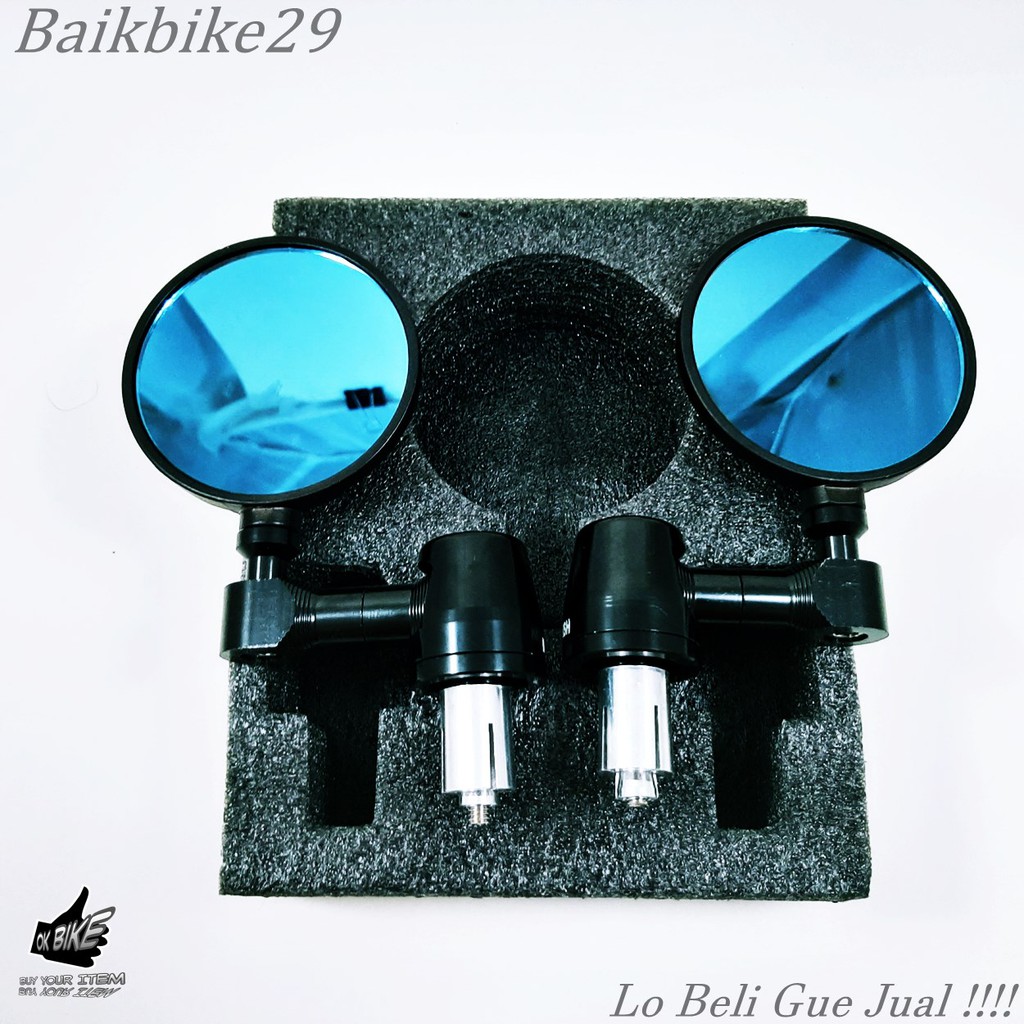 Jalu Spion Stang Bar End Kaca Spion Hitam CNC Yamaha Nmax Mio Beat Dll Universal PNP