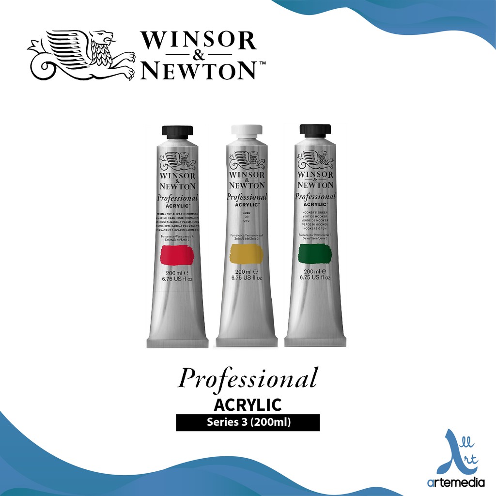 

Winsor & Newton Professional Acrylic 200ml Series 3 Acrylic Color Paint Cat Akrilik