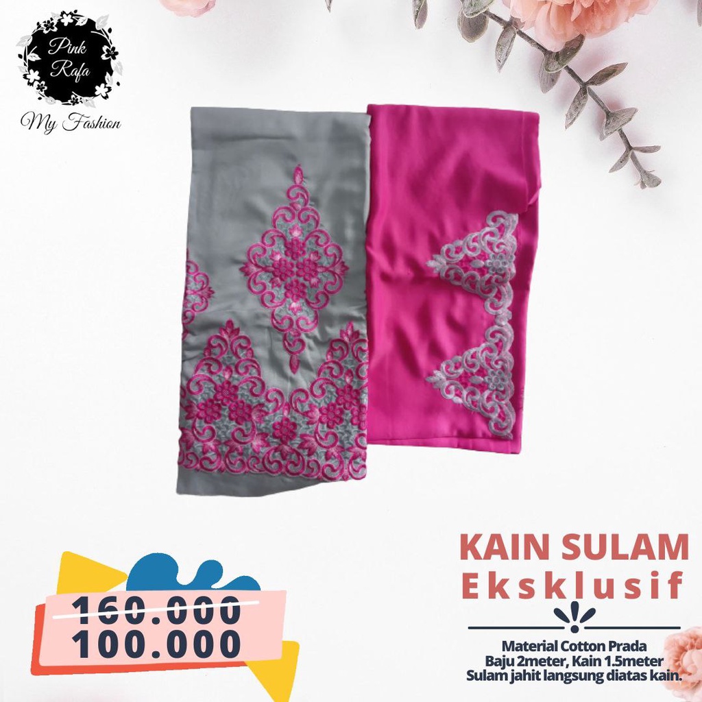 Bahan kain bordir/ sulam mahkota