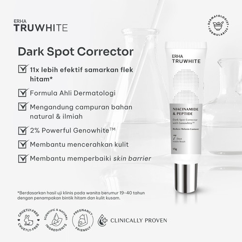 ERHA Truwhite Niacinamide &amp; Peptide Dark Spot Corrector - Krim Flek Hitam