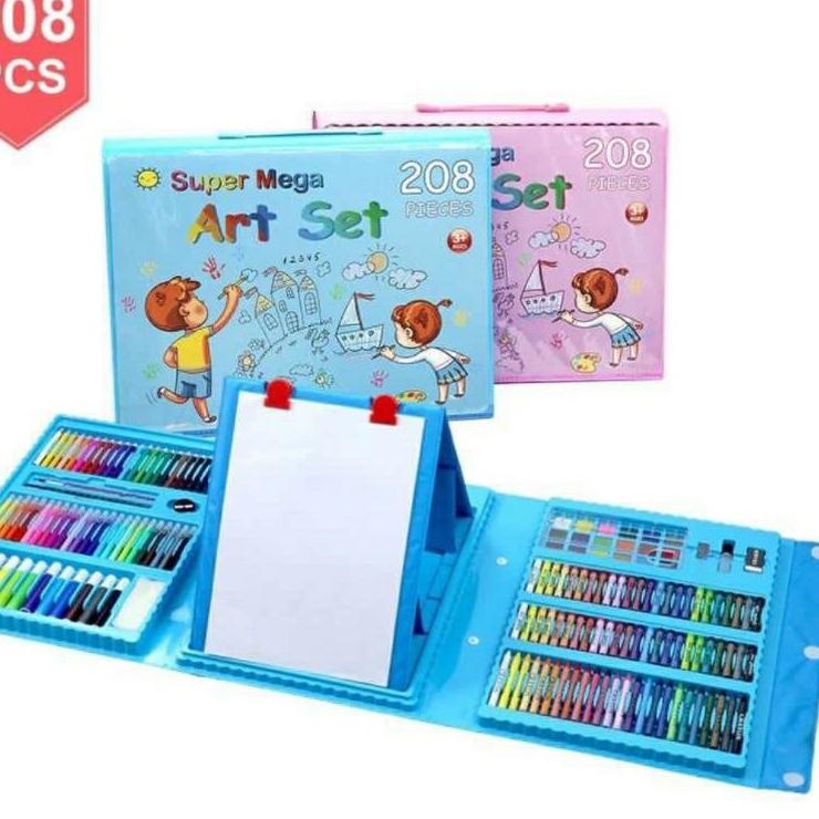 

➚Terbatas Crayon Set Drawing 208 pcs/Alat anak melukis dan mewarnai art set 208 pcs 70 ➚