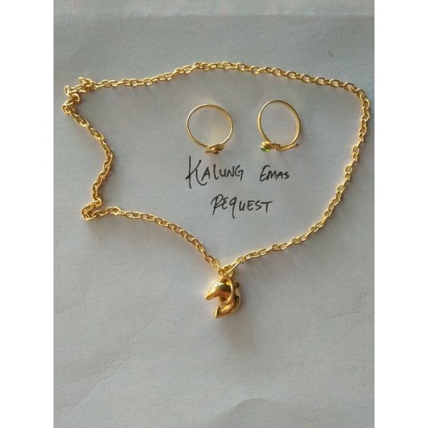 kalung emas dan cincin 11gr 745%