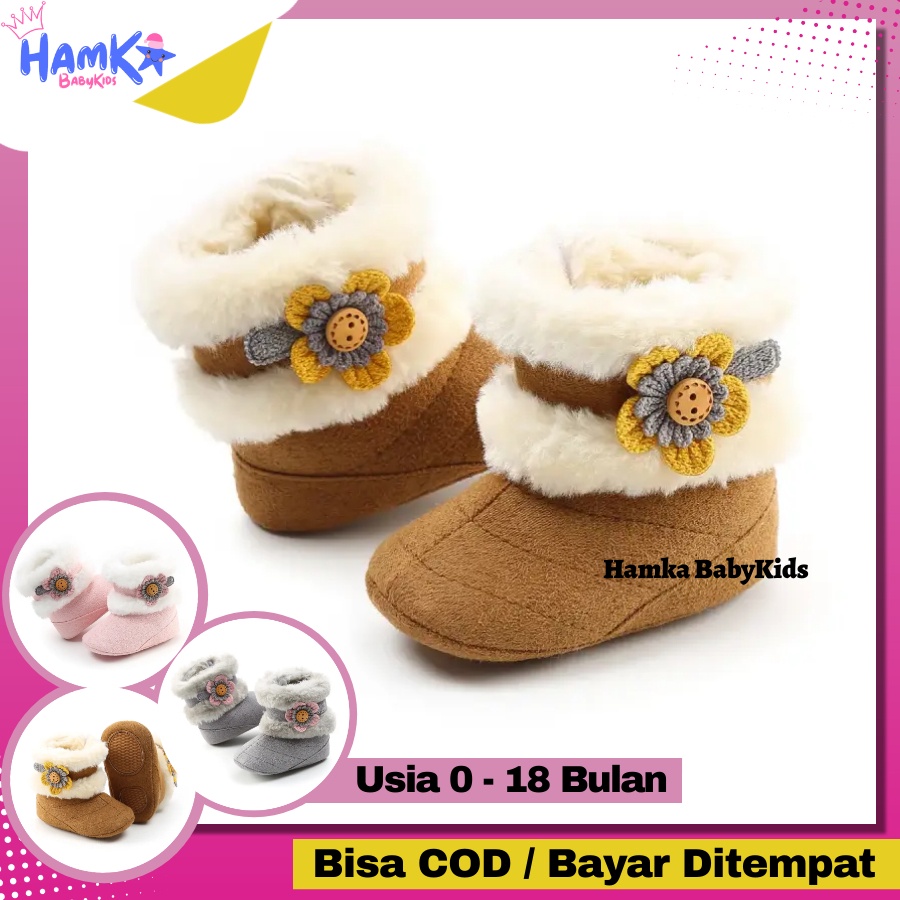 Sepatu Boots Bayi Perempuan Import Bulu Winter Sepatu Bayi Perempuan 6 12 Bulan 0 12 Bulan Prewalker