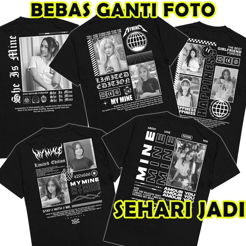 Jual Kaos Baju Custom Foto Streetwear Bisa Request Design Pacar Kalian Kaos Distro Kaos Bucin