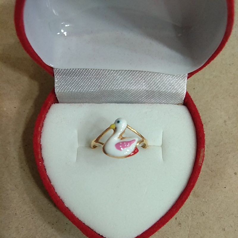 cincin anak gambar angsa 1/2 gram emas muda