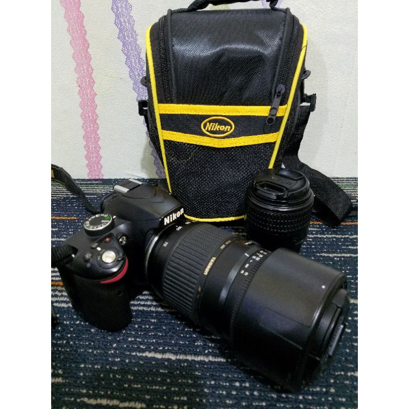 Nikon d3200 lensa tele dan lensa kit