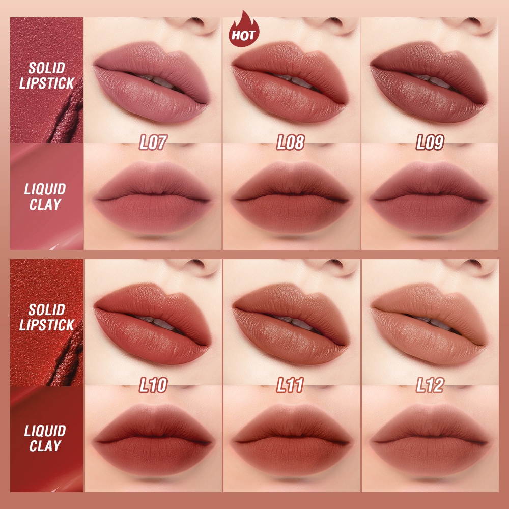 ★ BB ★ O.TWO.O Splendid Matte Double Ended Lipstick - Intense Color Dual-Stick 2 In 1 Liquid Matte Misty Velvet Lip Tint - Lip Glaze | O TWO O