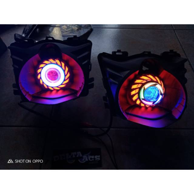 Lampu Projie Beat fi Esp/Beat Street /Beat Karbu komplit Headlamp Reflektor  lampu depan Beat