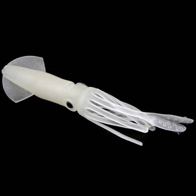 Umpan Pancing Luminous Squid Soft Bait Lure 10 PCS - White