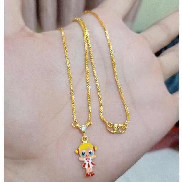 KALUNG ANAK IMPORT PERAK 925 LAPIS MAS 24K ASLI