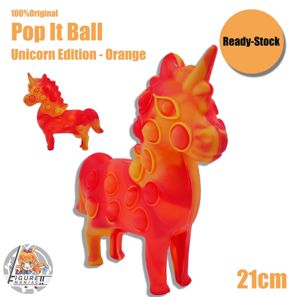 Pop It Ball - Unicorn Edition 21 Cm Squishy Mainan Anak