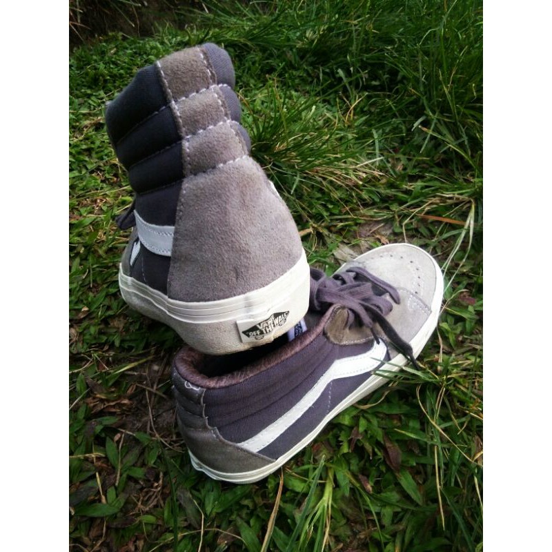 READY SEPATU || VANS SK8 HI GREY FULL SUEDE ORIGINAL (GLOBALMARKET)  ||