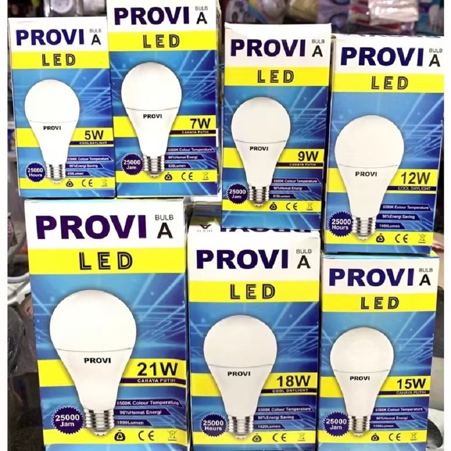 BOHLAM BOLA LAMPU LED PROVI 9W 9WATT GARANSI 1 TAHUN LAMPU LED BULB