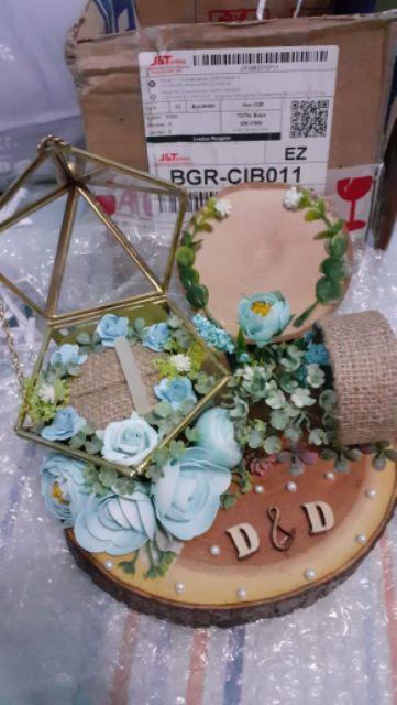 Tempat Cincin /terarrium Ringbox /ringbearer/ Tempat Maskawin/tempat Cincin Rustic /terarrium Rustic