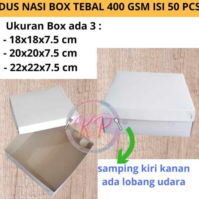 

Sale!!! Dus Polos Kue Box Nasi Box Dus Bolu Tempat Roti Tebal 400 Gsm @50 Pcs - Paling Diminati
