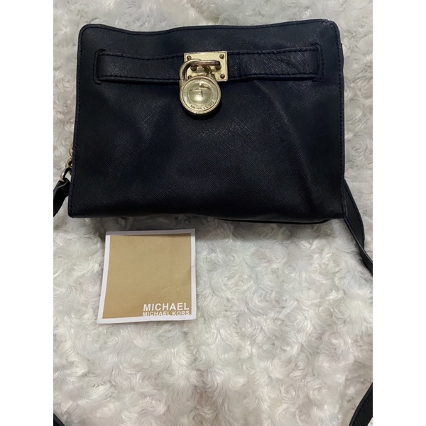 Preloved MK mini Hamilton saffiano untuk kak tascitra