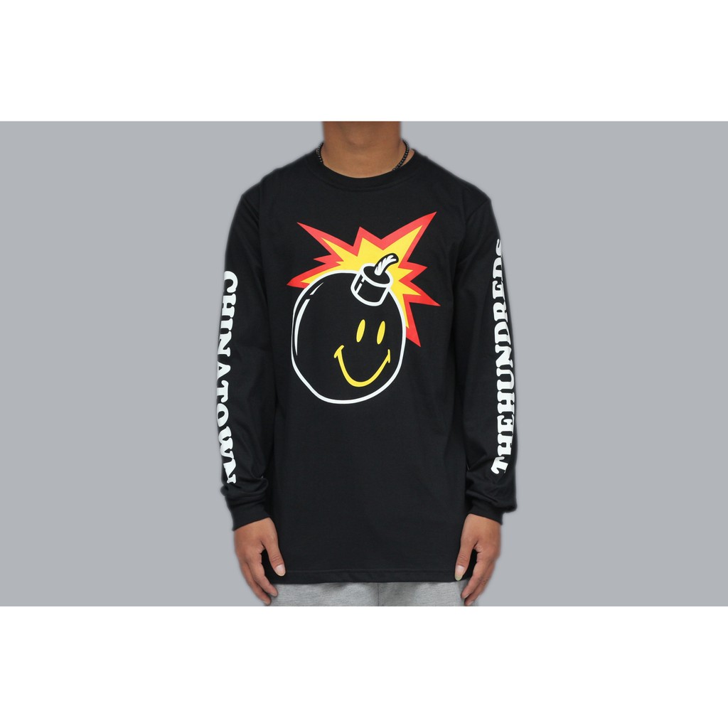 Long Sleeve The Hundreds X Chinatown Market Happy Adam Kaos Lengan Panjang Premium Quality