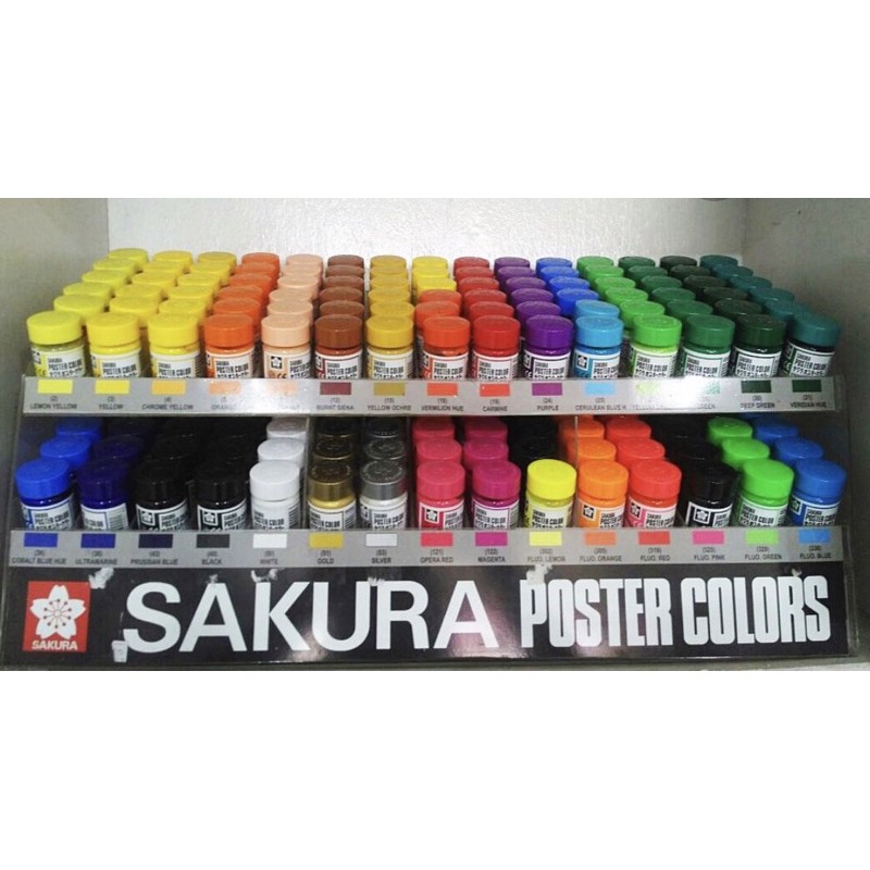 

SAKURA POSTER 15 ML ALL COLOR Warna GOLD, SILVER DAN FLUOROCENT